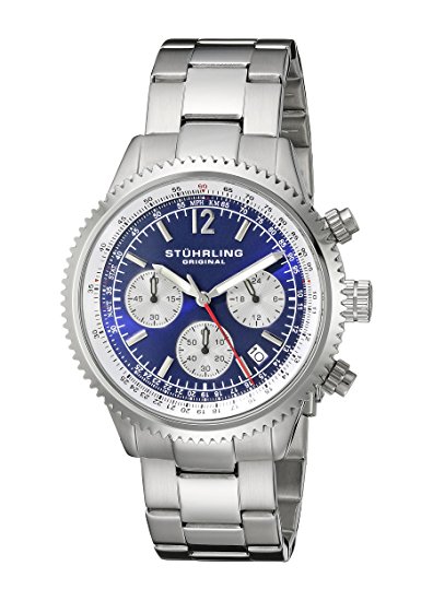 Stuhrling Original Men's 669B.02 Monaco Stainless Steel Bracelet Watch