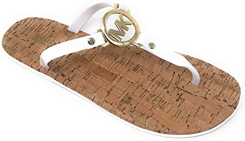 Michael Kors MK Charm Jelly Flip Flop Cork Bottom