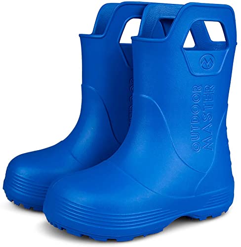 OutdoorMaster Kids Toddler Rain Boots, Lightweight, Easy to Clean for Boys Girls