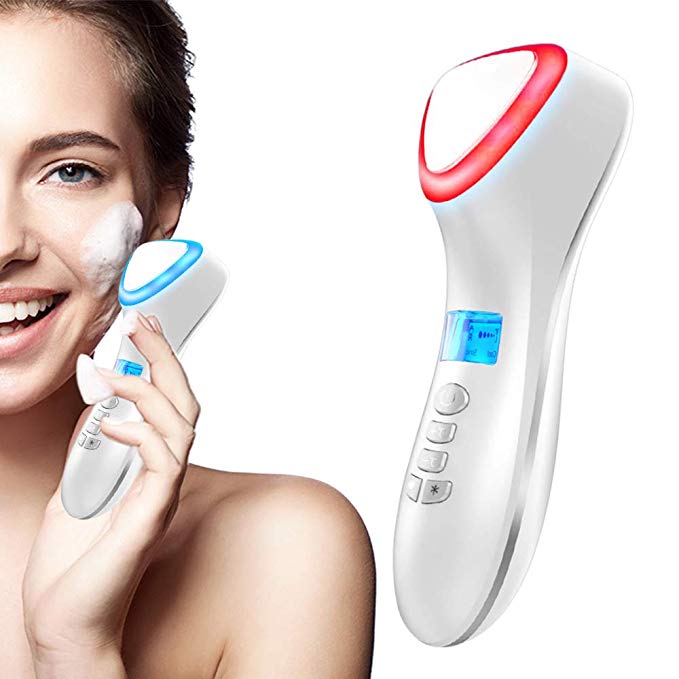 Hermano Hot & Cold Facial Massager, Portable Beauty Machine Electric Rechargeable Sonic vibration Skin Care Device for Anti-Wrinkle, Anti-ageing, Tightening and Pores Shrinking