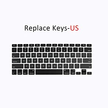 Individual Replacement Key Cap Set US Keyboard Replacement Keycaps Keys QWERTY for MacBook Pro Retina A1425 A1502 A1398 A1369 A1466 (AP08)