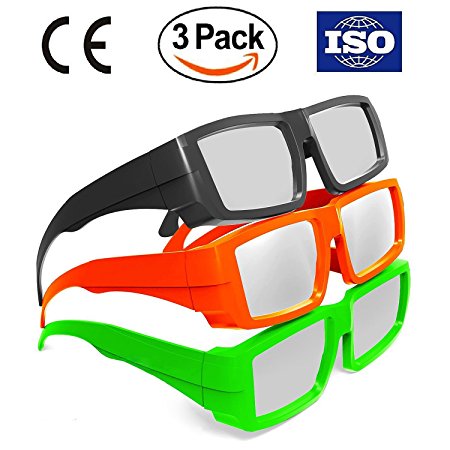 Plastic Solar Eclipse Glasses CE and ISO Certified, Safe Solar Viewing, Viewer and Filter, Eye Protection (3 Pack)