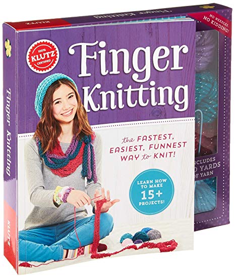 Finger Knitting Book Kit-