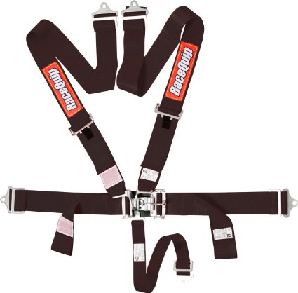 RaceQuip 711001 Black SFI 16.1 Latch and Link 5-Point Safety Harness Set with Individual Shoulder Belt