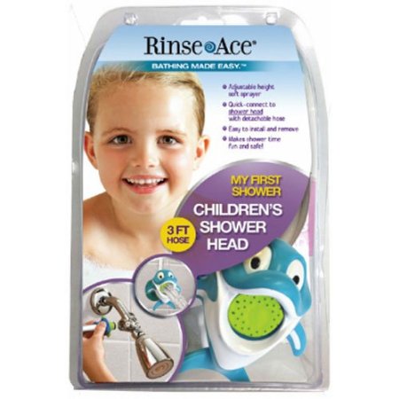 Rinse Ace 3901 My Own Shower Children's Showerhead with 3-Foot Quick-Connect/Detachable Hose and Dolphin Character