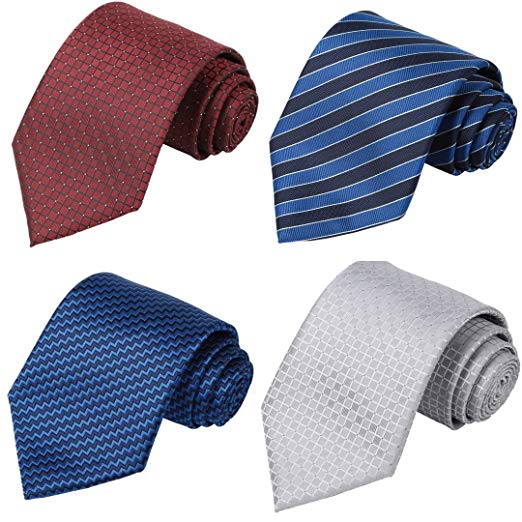 KissTies Set of 4 Ties 63'' XL Extra long Necktie Tall Tie   1 Magnetic Boxes