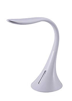 Bostitch Office VLED1821WHITE-BOS Modern Gooseneck LED Desk Lamp with USB Charging Port, Dimmable, White