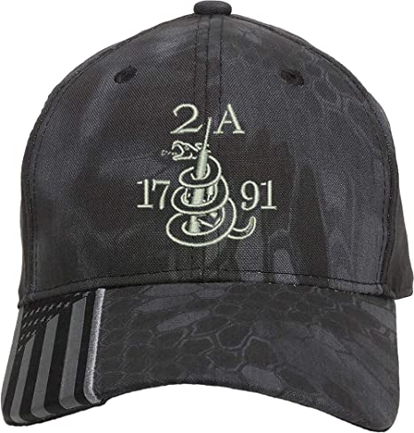 AmazingShirts Gun Snake 2A 1791 AR15 Guns Right Freedom Embroidered One Size Fits All Structured Hats
