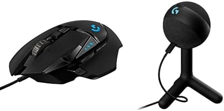 Logitech G502 Hero Wired Gaming Mouse   Yeti Orb RGB Gaming Microphone with LIGHTSYNC, USB Mic - Black