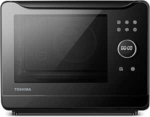 TOSHIBA 6-IN-1 Compact Steam Oven, Combi Oven Countertop with Convection Steam & Bake, Ferment, Air Fryer, Slow Cook, Smart APP Control, 36 Preset Menus and Steam Cleaning, 20L