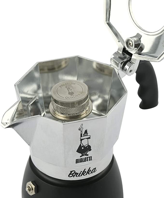 Bialetti Brikka Aluminium stovetop Coffee Maker (2 Cup)