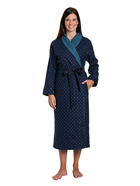 Noble Mount Women's Premium Flannel Fleece Lined Robe