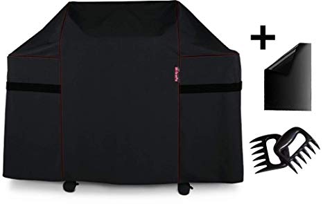 BBQ Coverpro 7131 Grill Cover for Weber Genesis II 4 Burner Grill Including Grill mat and Bear Claw Meat Shredder