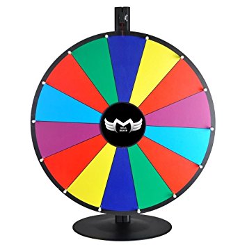 MegaBrand 24" Tabletop Color Dry Erase Spinning Prize Wheel 14 Slot