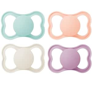 MAM Air Matte Pacifiers, for Sensitive Skin, 6  Months, Best Pacifier for Breastfed Babies, Girl Pacifiers, 6-16, 4 Count