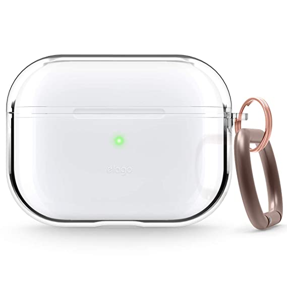 elago Clear Airpods Pro Case with Keychain Designed for Apple Airpods Pro (Clear)