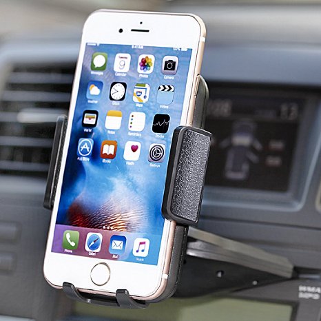 Car Mountjamron Universal One Touch Installation Cd Slot Smartphone Car Mount Holder Cradle for Iphone 66 Plus6s6s Plus 5s4samsung Galaxy S6 S5nexus 5motorola and Other Android Phonesblack