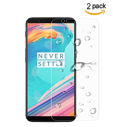 LEDitBe OnePlus 5T Screen Protector, HD Tempered Glass Screen Protector Film Shiled Guard for 2Pack 9H Hardness Bubble-Free [0.26mm, 2.5D]