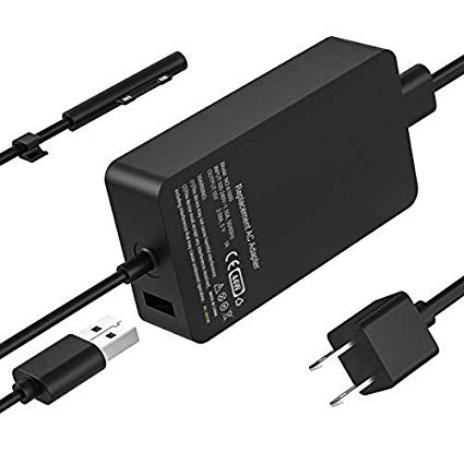 Surface Pro 4 Charger Surface Pro 3 Charger Surface Pro Charger Power Supply Compatible Microsoft Surface Pro 3 Surface Pro 4 i5 i7 Surface Pro 5 Surface Laptop 44W 15V 2.58A (Black)