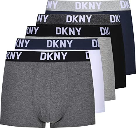 DKNY Men's Boxers with Contrasting Branded Waistband in Breathable Cotton Rich Fabric Shorts