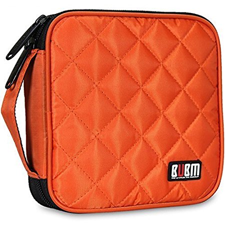 32 Capacity CD / DVD Wallet, 230D Space Twill Cover, Various Colors - Orange