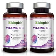 2 D-3 5000 IU 360 Softgels Vitamin Pack - Olive Oil Strong Bones Immune Health Support for K-2