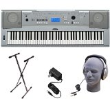 Yamaha DGX230 76-Key Digital Piano Pack with Stand Power Supply and Headphones