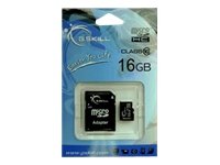 G.Skill 16GB Class 10 MicroSDHC Flash Card with SD Adapter (FF-TSDG16GA-C10)