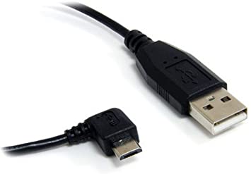 StarTech.com 1 ft / 30cm Micro USB Cable - A to Right Angle Micro B - USB Type A (M) - 90 Degree Micro-USB Type B (M) - Black (UUSBHAUB1RA)