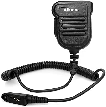 Ailunce HD1 Shoulder Speaker Mic IP67 Waterproof Walkie Talkies Speaker Microphone for Retevis RT29 RT47 RT48 RT82 RT87 Two Way Radios (1 Pack)