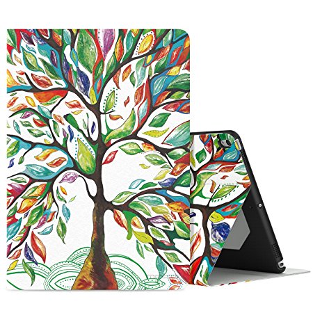 iPad Pro 10.5 Case - MoKo Premium Light Weight Stand Folio Shock Proof Cover Protector for Apple iPad Pro 10.5 Inch 2017 Released Tablet, Lucky TREE (with Auto Wake / Sleep)