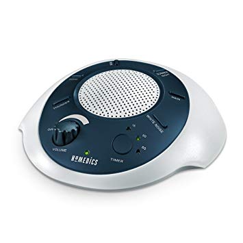 HoMedics White Noise Sound Machine | Portable Sleep Therapy for Home, Office, Baby & Travel | 6 Relaxing & Soothing Nature Sounds, Battery or Adapter Charging Options, Auto-Off Timer | Sound Spa Blue