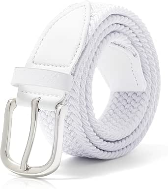 AWAYTR Kids Elastic Braided Belt - Pin Buckle Stretch Golf Baseball Belts for Boys and Girls Aged 4-12 Years