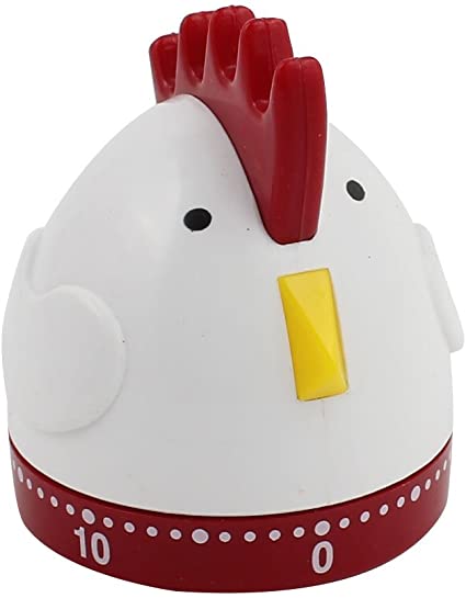 uxcell 2.4x2.4x2.8-Inch 60-Minutes Mechanical Kitchen Cartoon Chicken Timer Durable Plastic