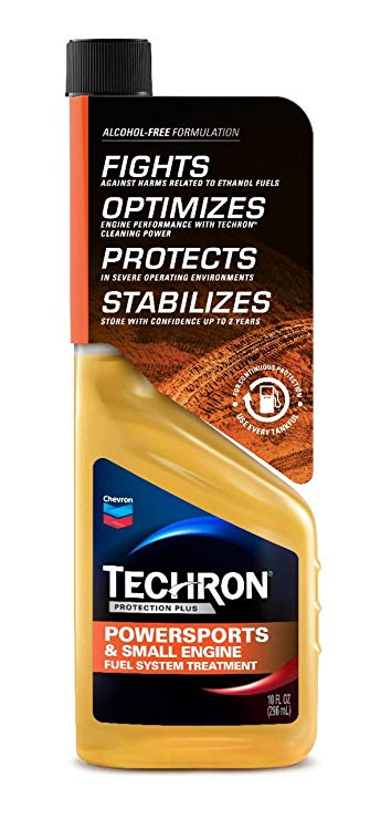 Chevron 266707338 Techron Protection Plus Powersports & Small Engine Fuel System Treatment, 10oz, 10. Fluid_Ounces