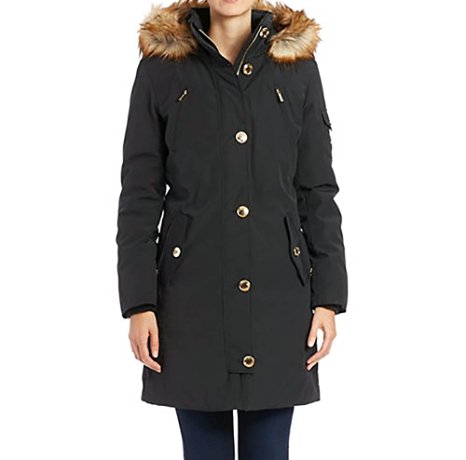 MICHAEL Michael Kors Women's Down Parka w/ Faux Fur Trim