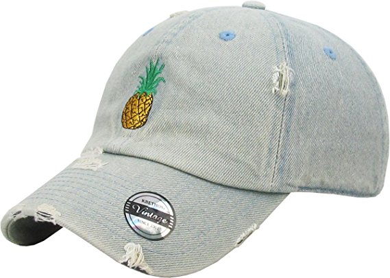 Pineapple Dad Hat Baseball Cap Polo Style Unconstructed