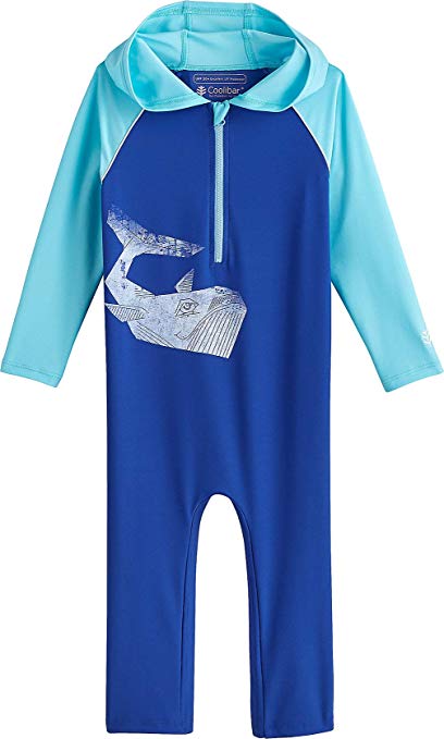 Coolibar UPF 50  Baby Hooded One Piece Swimsuit - Sun Protective