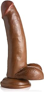 Lynx 8 Inch Dildo with Balls - Brown