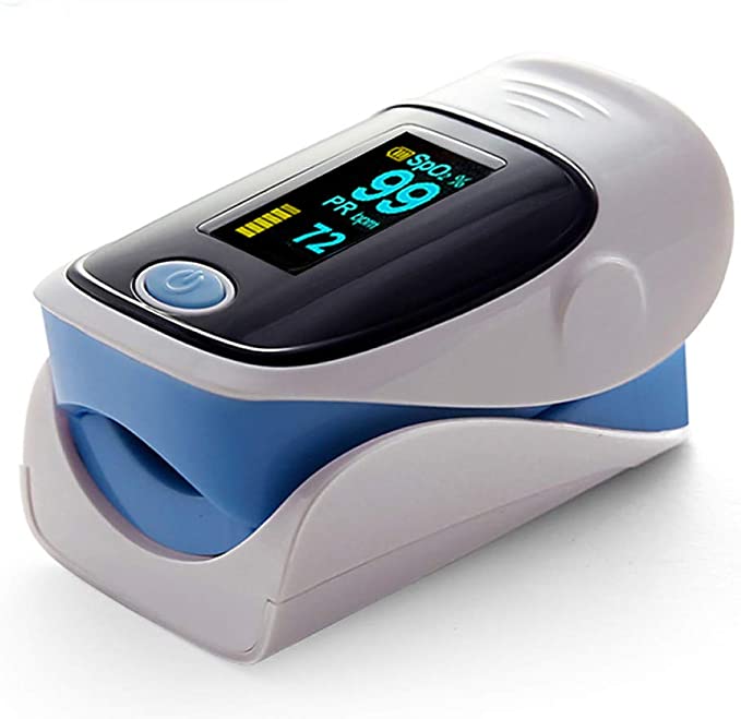 Finger Pulse Oximeter Digital Blood Oxygen and Pulse Sensor Meter with - SPO2 - for Adults, Children, for Sports Use - TempIR for Reliability and Excellent Customer Care…