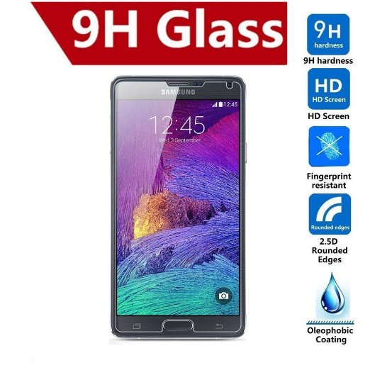 Note 4 Screen ProtectorKINGCOOL High Definition Premium Tempered Glass Clear Screen Protector for Samsung Galaxy Note 4 2014 Release