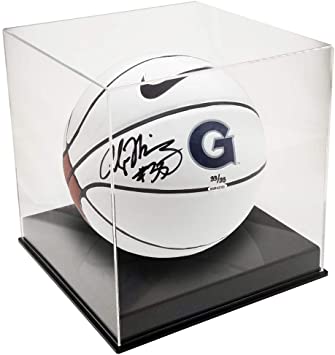 OnDisplay Deluxe UV-Protected Basketball/Soccer Ball Display Case - Black Base