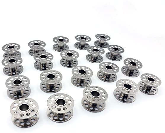 Addicted DEPO Metal Sewing Machine Bobbins (20PCS) for Front Loading Class 15 Sewing Machines