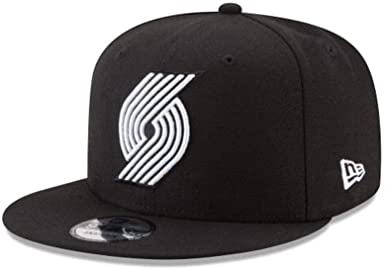 New Era Portland Trailblazers Basic Black 9FIFTY Snapback Hat Black