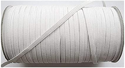 White Elastic 8 Cord Flat 6mm Width Supplied By The Cut Sew Company In 10 Meter Lengths