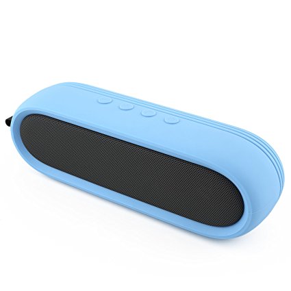 Seedforce Bluetooth Speakers with CSR Bluetooth 4.0 Technology, Dual 5W Drivers, Enhanced Bass, Works with Iphone, Ipad, Samsung, Nexus and More (Blue)