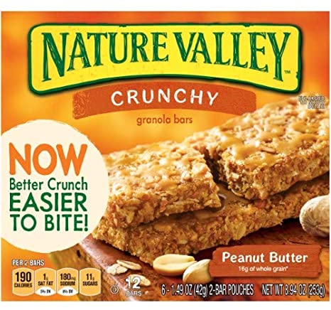 Nature Valley, Crunchy Granola Bar, Peanut Butter, 1.49 Ounce (Pack of 28)