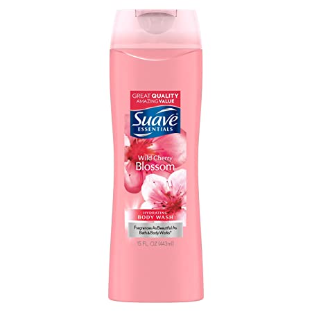 Suave Essentials Body Wash, Wild Cherry Blossom, 15 Fl Oz