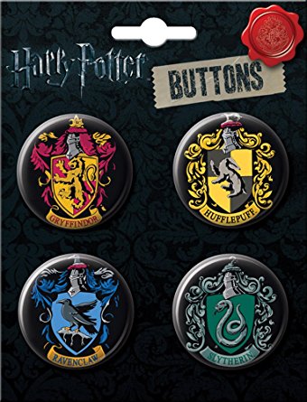 Ata-Boy Harry Potter Crests Set of 4 1.25" Collectible Buttons