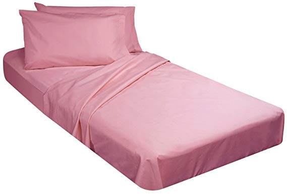 Cotton/Poly Fitted Cot Sheet - Pink